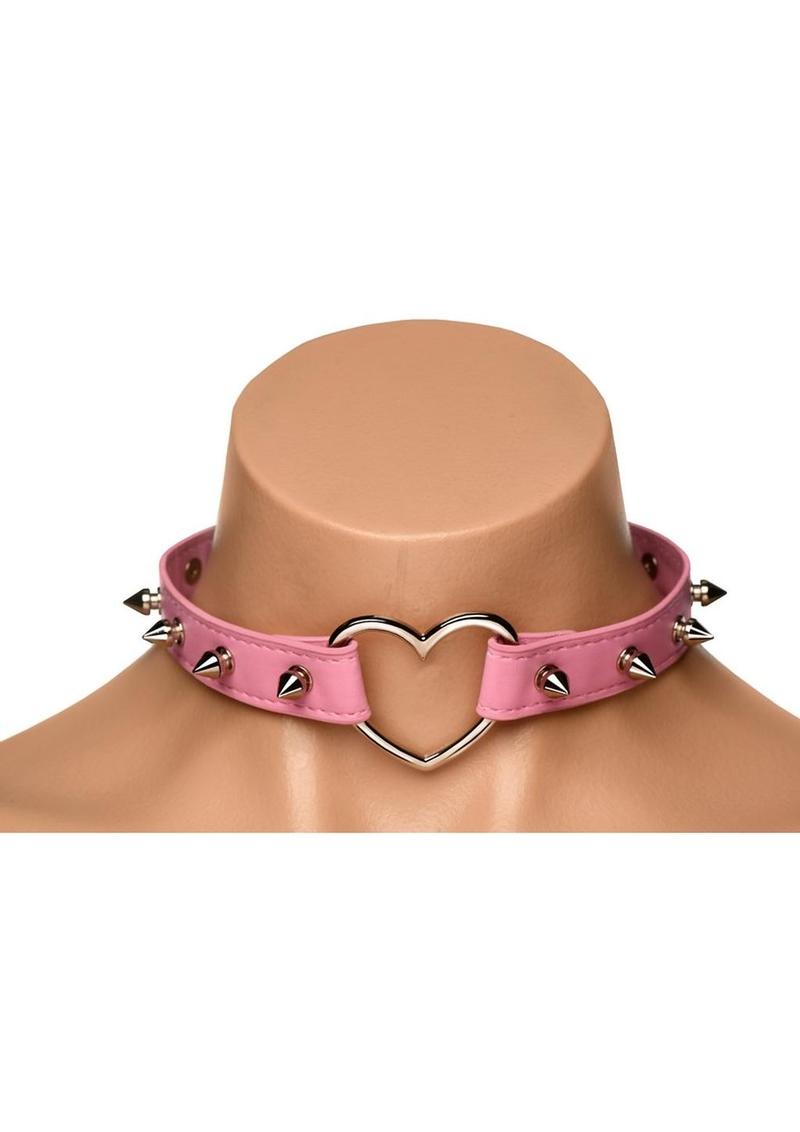 Spiked Heart Choker