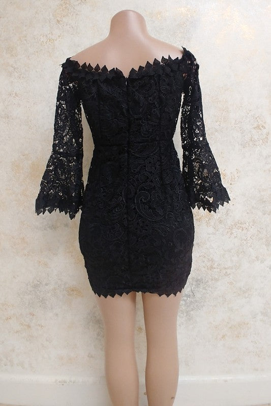 Off Shoulder Lace Dress