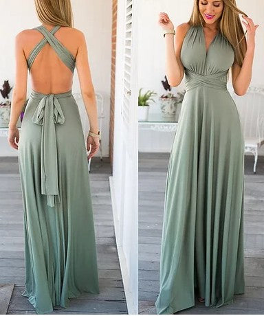 Halter Dress-Champagne