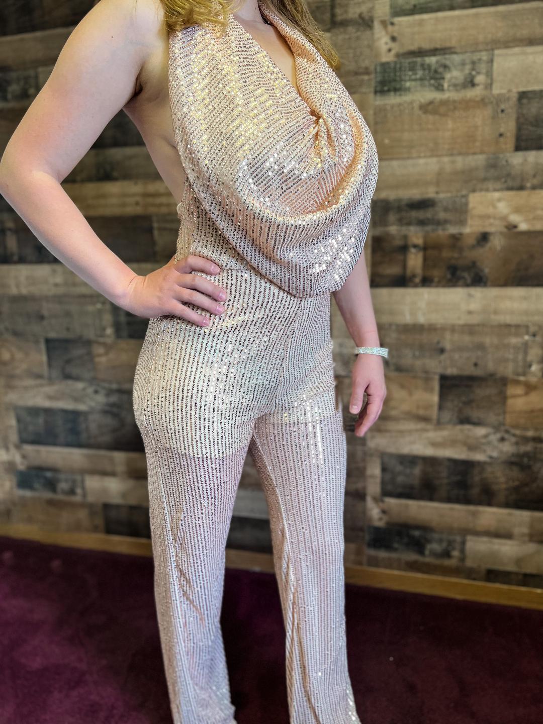 Sequin Rhinestone Jumpsuit